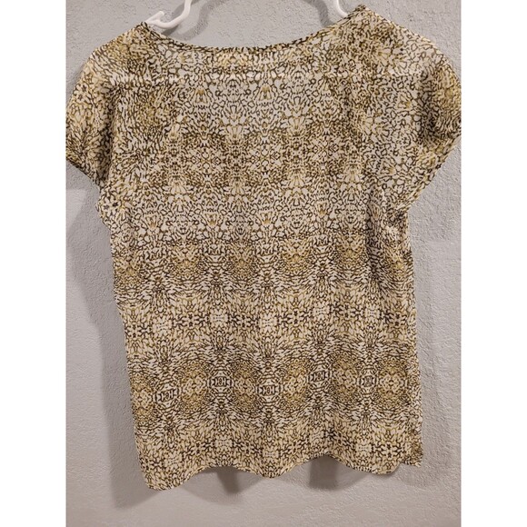 Liz Claiborne Women Petite Size PS‎ 3/4 Sleeve See-Through Blouse - Picture 4 of 5